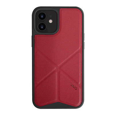 UNIQ Transforma Hülle mit Ständer für iPhone 12 mini, Rot