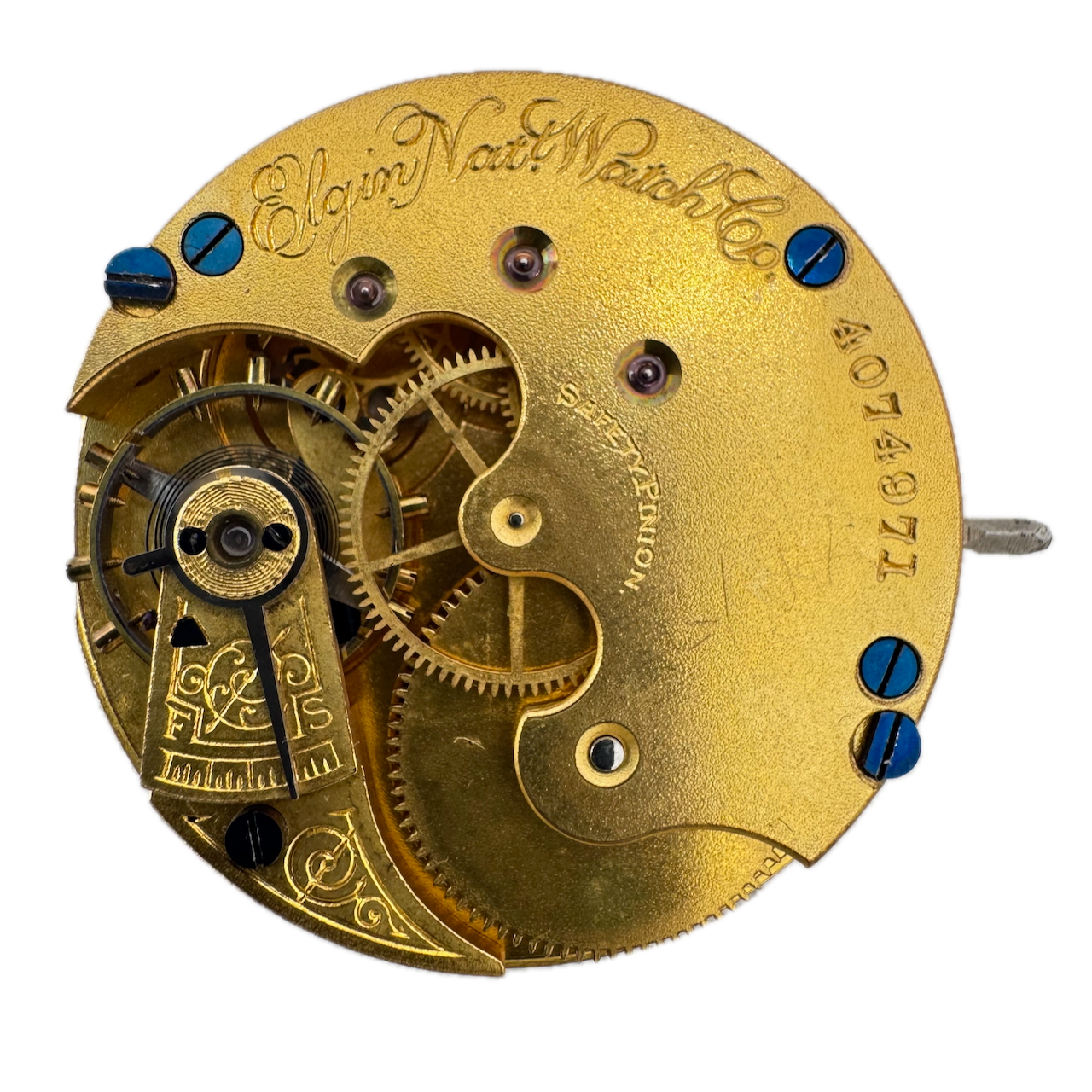 Antique 1891 Elgin 11 Jewel Hunter Pocket Watch Movement 6s 94 USA