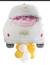 Anagram Just Married Wedding Car Foil Balloon, 37", Multicolored