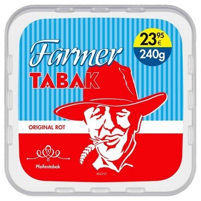 Pfeifentabak Farmer Tabak Rot Pipe Tobacco 240g zum Stopfen geeignet