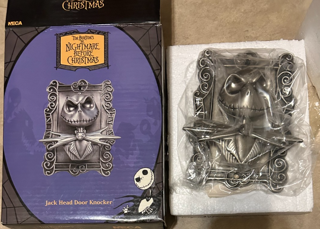 Nightmare Before Christmas NECA Jack Head Pewter Door Knocker NEW
