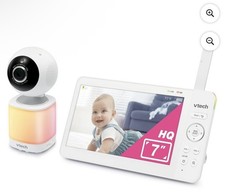 VTech VM7468HQ 7  Digital Video Baby MonitorNight-Light  1,000 ft Range opened 