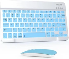 Rechargeable Bluetooth Keyboard and Mouse Combo Universal Ultra-Slim Wireless
