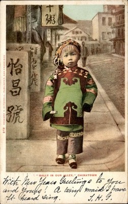 San Francisco Publ California CA Chinese Boy Full Costume Chinatown c1905 PC