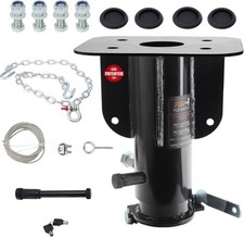 Fifth Wheel To Gooseneck Adapter Adjustable Height 13-19 Bolt-on To Standa