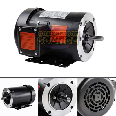 #ad 1 HP Electric Motor 3 Phase 56C Frame 3600 RPM TEFC 208 230 460 Volt $279.95