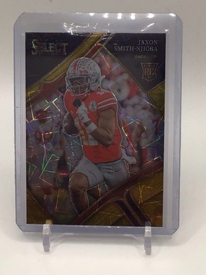 2023 Panini Select Draft Picks - Field Level Jaxon Smith-Njigba #107 Gold Lazer