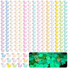 225 Pcs Luminous Mini Resin Ducks Glow in The Dark Tiny Small Ducks Miniature...