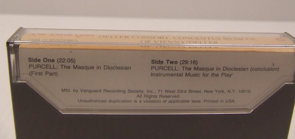 Henry Purcell - The Masque in Dioclesian (Cassette) The Bach Guild - Image 4 of 4