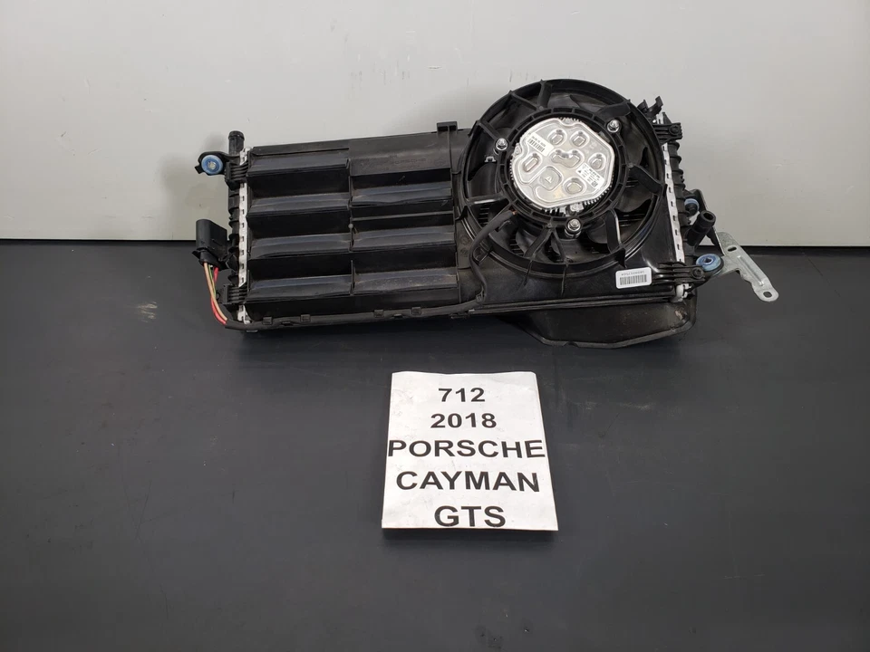 ✅ 18 OEM Porsche 718 982 Cayman Ventilador Radiador Trasero Izquierdo Carcasa Enfriamiento MONTAJE Foto 2 de 4