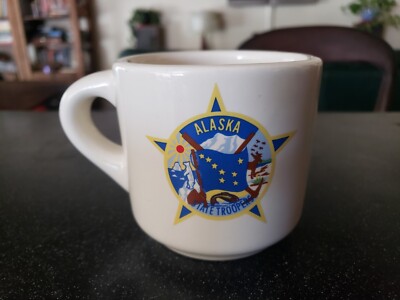 RARE Vintage ALASKA STATE TROOPER COFFEE MUG RESTAURANT WARE MILITARY  SUPPLY CO | eBay