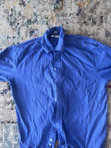 Edwards Garment Men's Long Sleeve Button Down Collar Shirt. L 16.5/34 - Picture 2 of 4