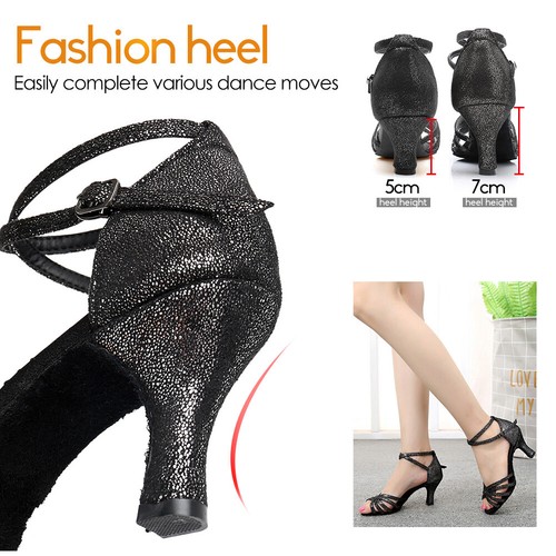 Ballroom Girls heeled Women Latin Dance Shoes Tango&Salsa dance shoes Practice - Picture 4 of 22