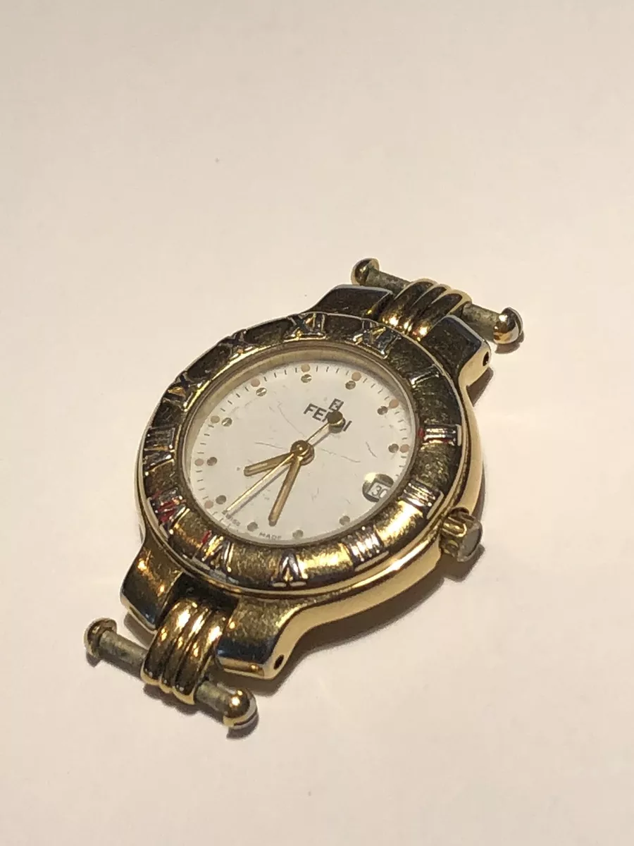 Vintage Fendi Ladies Orology 5atm Quartz Watch Gold Tone Swiss Made 900L