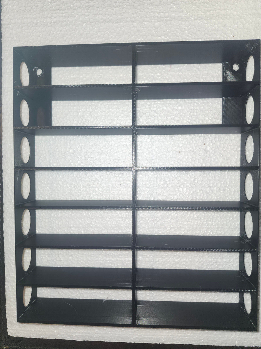 Espositore Modulare Per 14 Auto Hot Wheels/Matchbox - Scaffale Da Parete In Plastica Nera, Scala 1:64