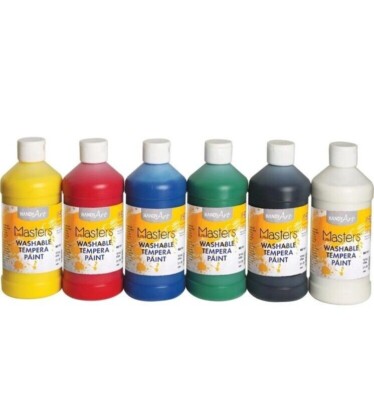 Handy Art Little Masters Washable Tempera Paint Primary 6 -Color Set