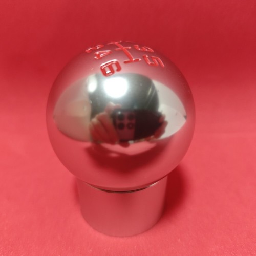 CHROME 6SP RED SPORT WEIGHTED SHIFT GEAR KNOB for FORD MUSTANG S550 V8 GT 2.3T S - Picture 5 of 6