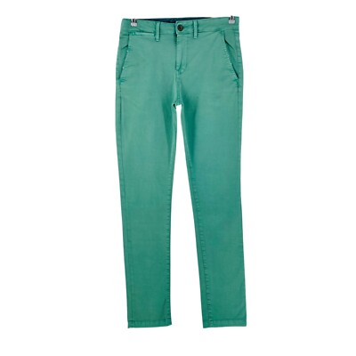 Pepe Jeans Sloane Herren Grün Regular Straight Fit Chino Hose Größe W31 L34