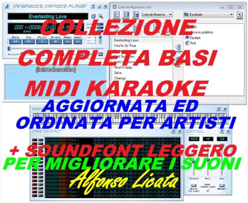 BASI MIDI KARAOKE RACCOLTA COMPLETA ORDINATA E AGG. GIUGNO 2022 + MODIFICA SUONI