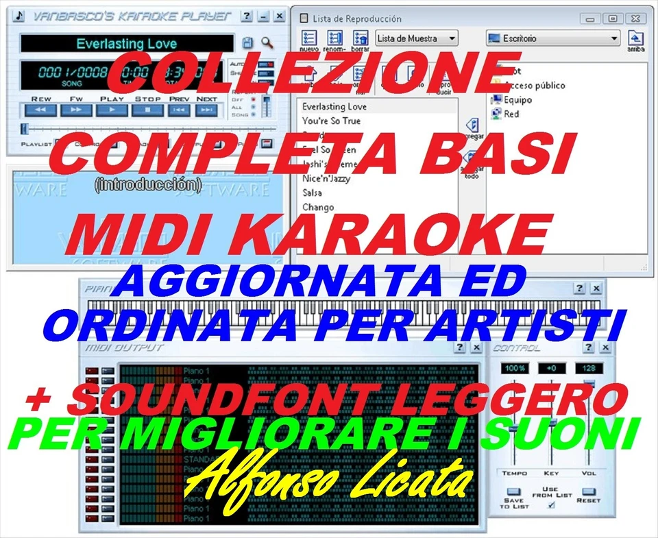 ALFONSO LICATA (LICATA0306) MIDI KARAOKE BASES COMPLETE COLLECTION ORDER. E AGG. DECEMBER 2025 + SOUND MODIFICATION