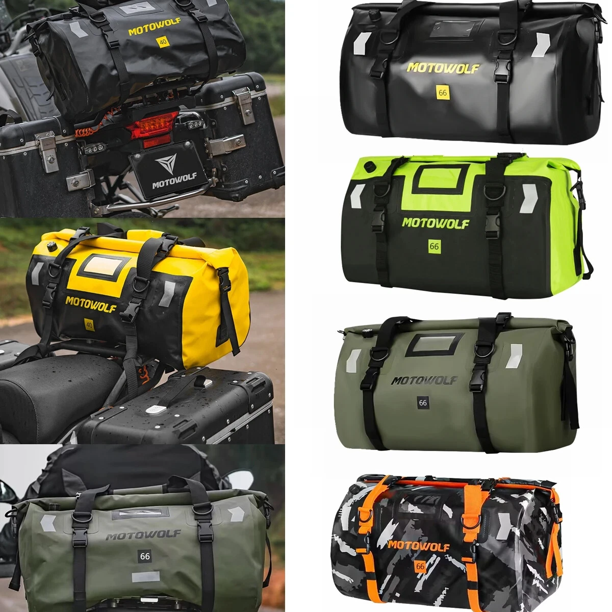Bag Waterproof Reflective Tail Duffle Bag Skiing Travel Camping Outdoor Luggage