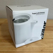 The Cellar SERVE Teapot with Strainer Macy's 40oz Porcelain Dishwasher Safe