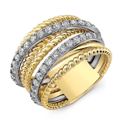 Two Tone 925 Silver Filled Ring – Lab-Created Cubic Zirconia & Emerald, Sizes 6-10, Wedding Band