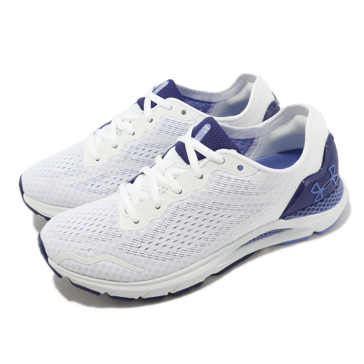 Under Armour HOVR Sonic 6 UA White Blue Women Running Sports Shoes  3026128-102