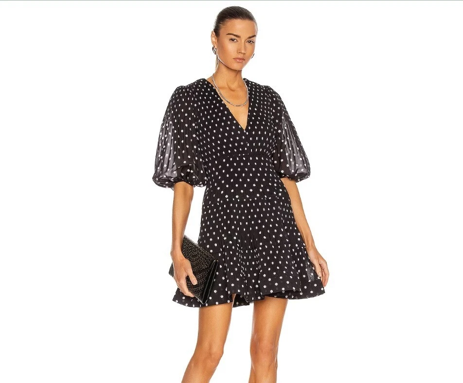 Zimmermann corsage top pleat mini dress
