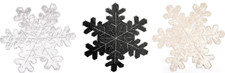NEW Velvet Cutout Snowflake Placemat 20 in charcoal, silver gray, or gold velour