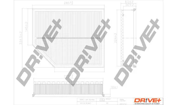 Filtro aria Cartuccia filtro DP1110.10.0647 Dr!ve+ per VOLVO XC90 II S90 II