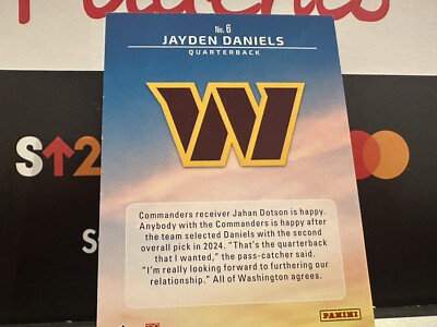Carte Jayden Daniels RC – Franchise Foundations Green /299 – Panini 2024