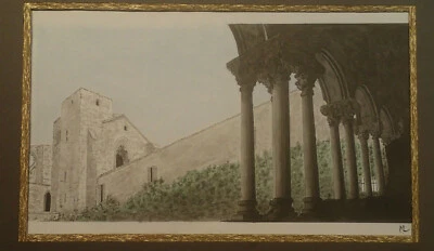 1940 PROVENCE ABBAYE ARLES S. TECH Beau Dessin Plume Eglise Provence Nimes tour - Photo 1/4
