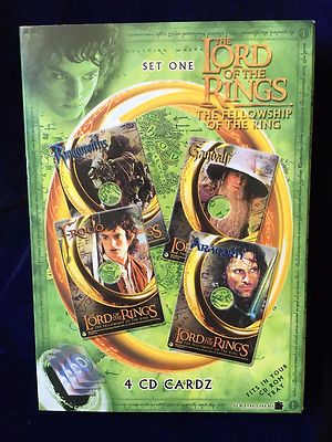 New 2002 Lord Of The Rings Fellowship Of The Ring 4 CD Cards Cardz