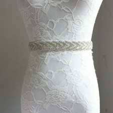 Wedding Dress Belt Gorgeous Crystal Waistband Bride Bridesmaid Satin Ribbon