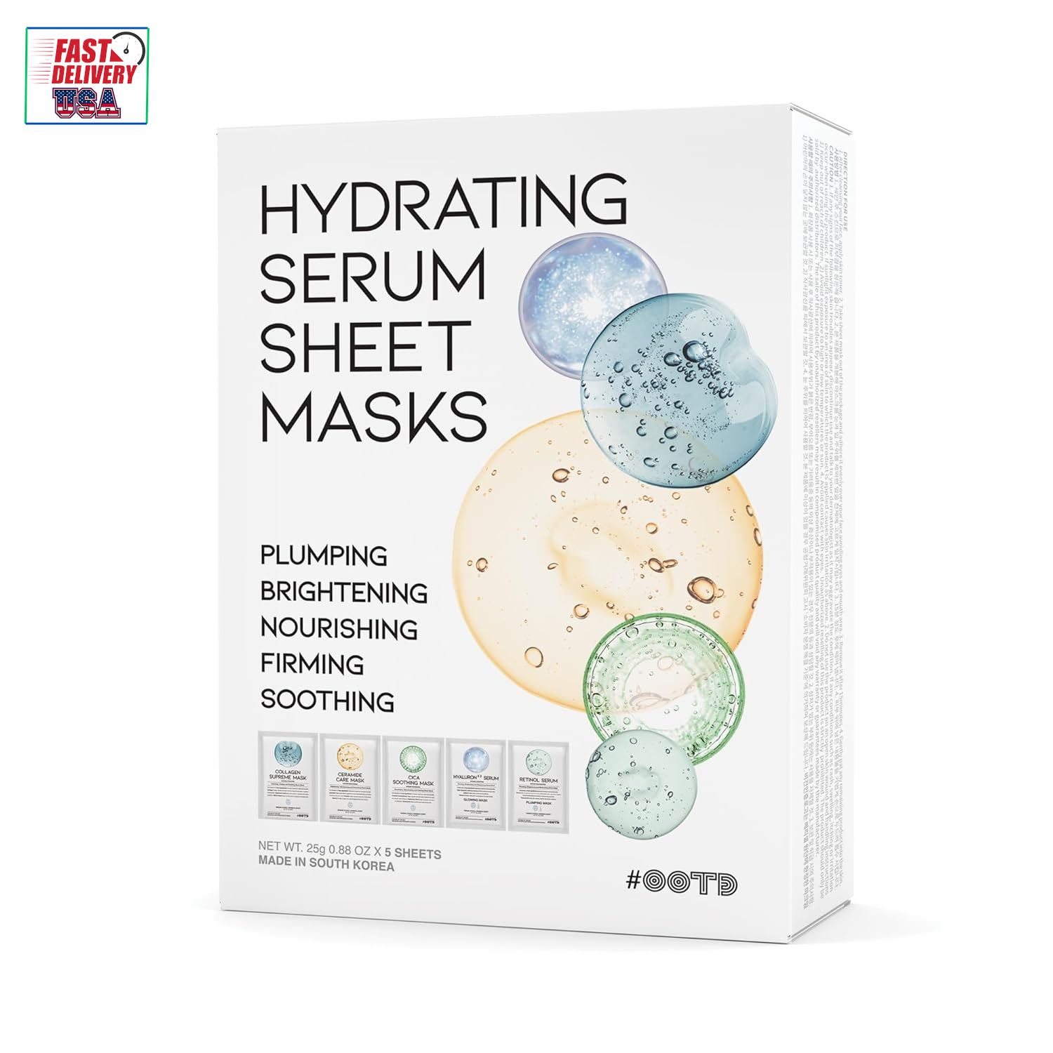Hydrating Sheet Mask Starter Kit for Dry Acne-Prone Sensitive Skin Care  -image