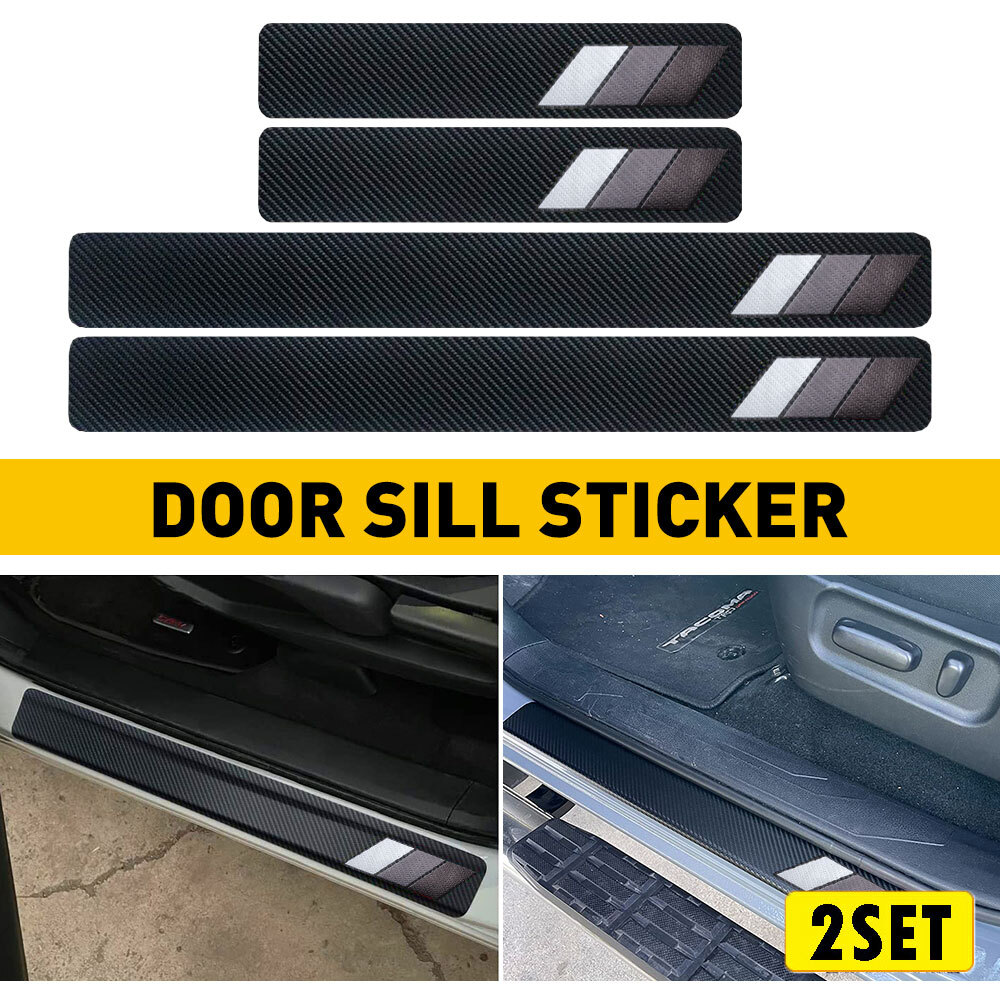 8x Car Door Sill Plate Step Threshold Protect Cover For Toyota Rav4 Camry Tacoma