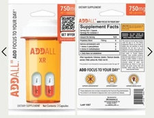 Addall XR 750mg Brain Booster Supplement Capsules - 2 Count