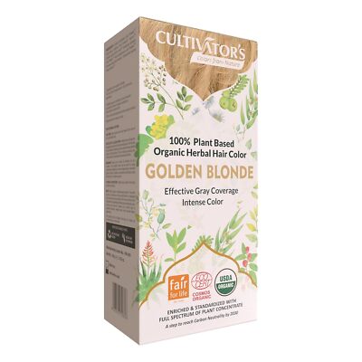 Cultivators Organic Herbal Hair Color Golden Blonde Shade Pack Of 100gm