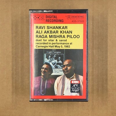 RAVI SHANKAR Cassette Tape Folk World RAGA MISHRA PILOO ALI AKBAR KHAN SITAR