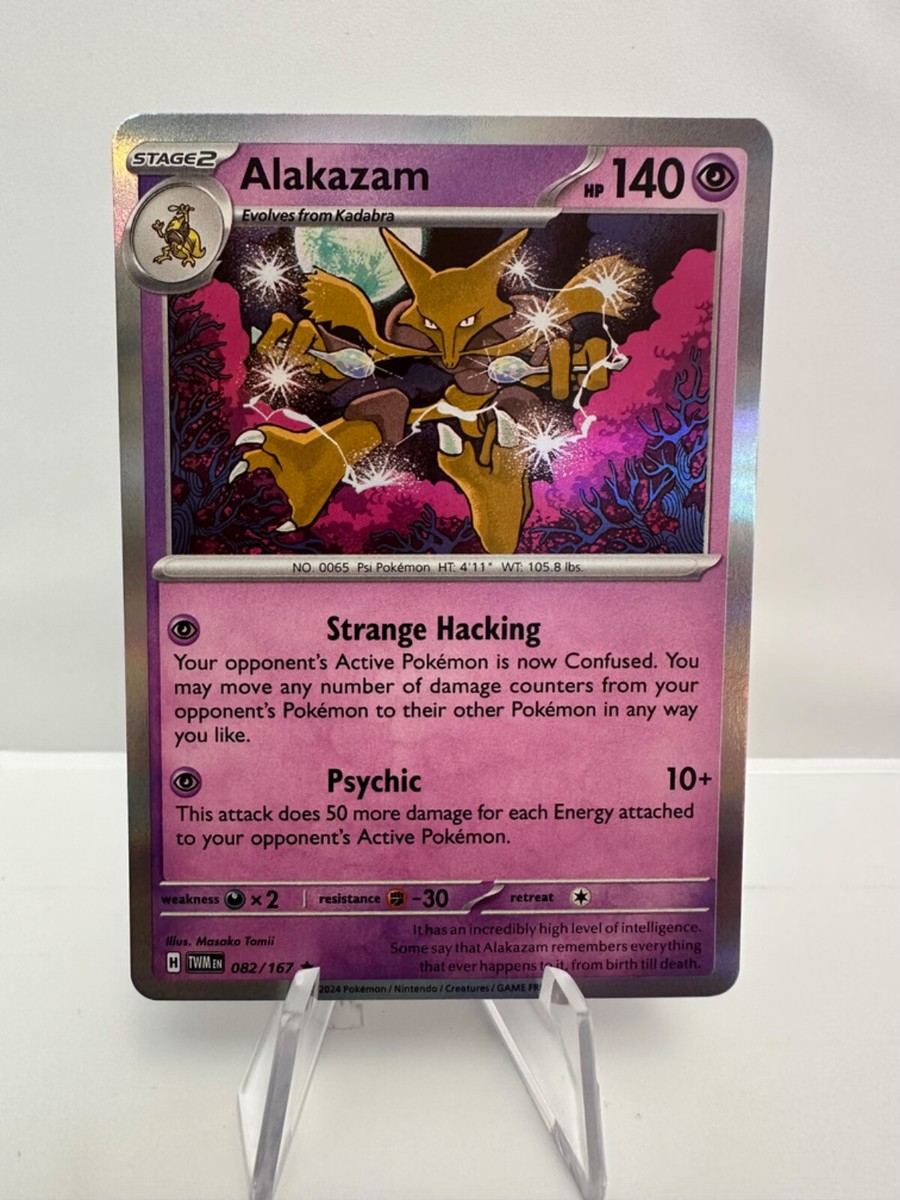 Alakazam 082/167 Twilight Masquerade Pokmon TCG Holo Rare Near Mint TWM  English