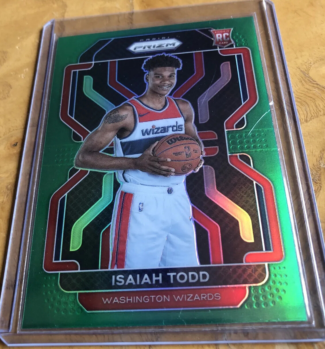 2021-22 Panini Prizm Isaiah Todd Green Prizm #299 RC Washington Wizards