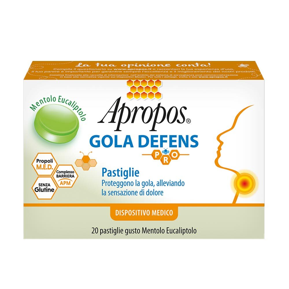 Apropos Gola Defens - Pro Pastiglie Gola Dispositivo Medico Mentolo, 20pastiglie