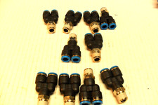 QTY 10 - Festo 153142 - Push-In Y-Fitting, 6.2 mm, R1/4 MNPT x 8 mm Tube,