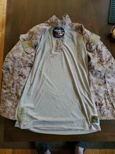 usmc desert marpat combat frog shirt