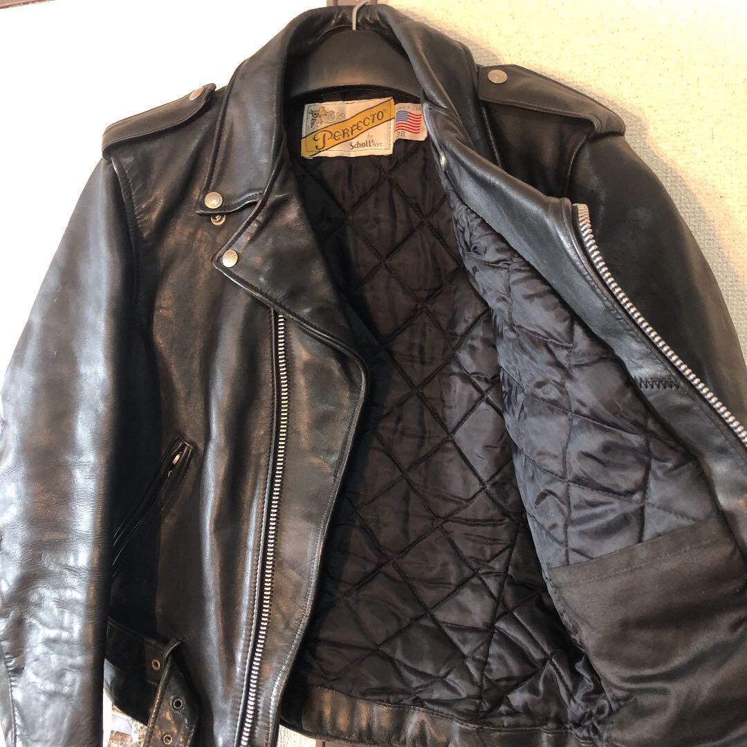 ケ*タ様 schott　size38 Schott Perfecto Double Leather Riders Jacket Size 38 Made in