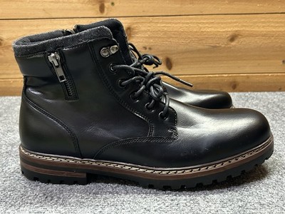 Steve Madden Mens Chukka Boots Bowery Black Size 11 Lace Up Zipper Ortholite