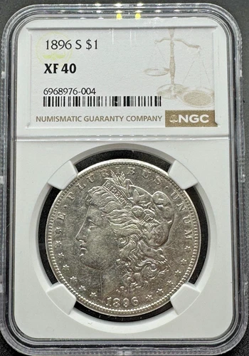 1896-S MORGAN SILVER DOLLAR NGC XF40 01EAD26