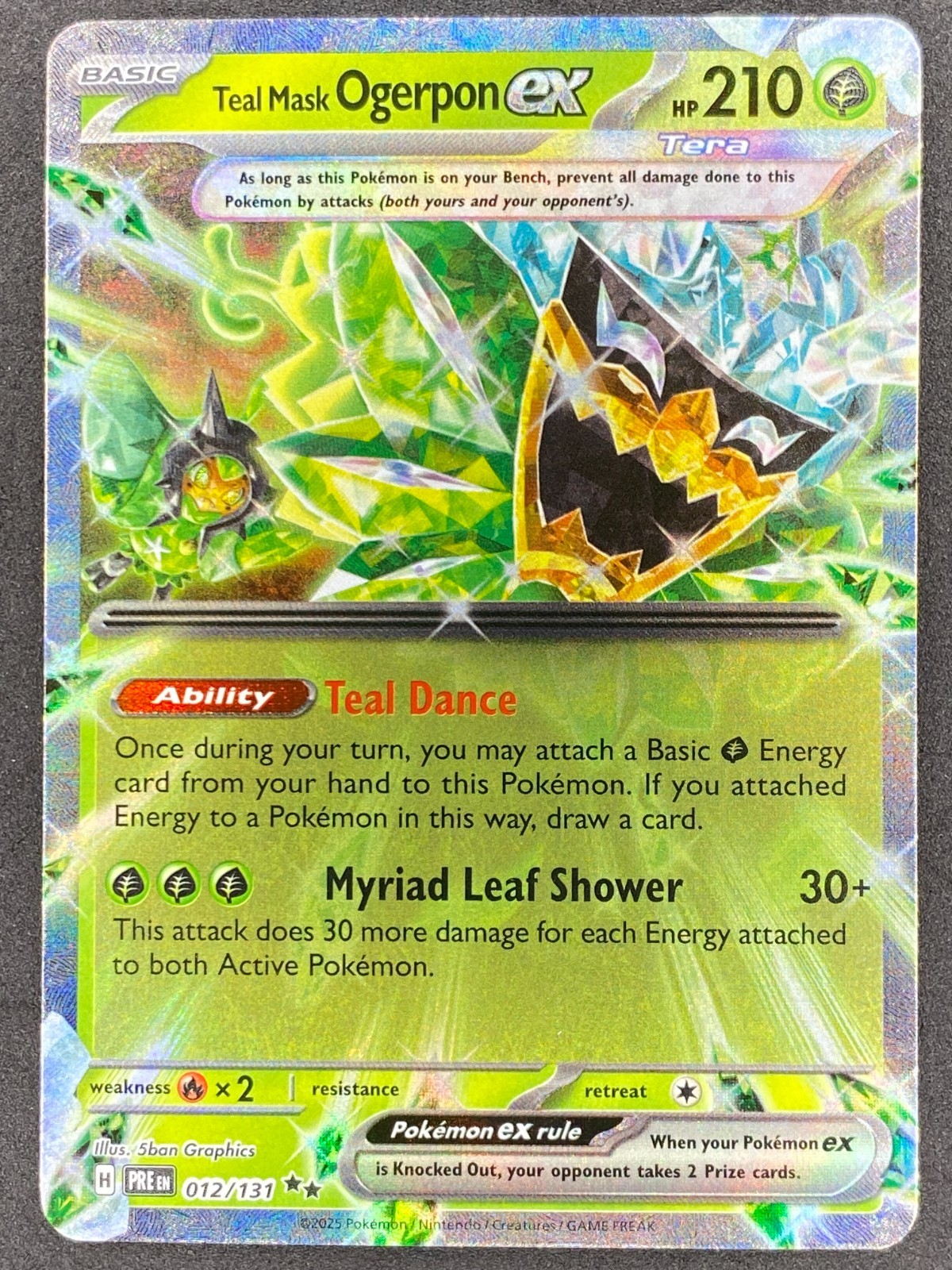 Pokémon Teal Mask Ogerpon ex 012/131 PRE Prismatic Evolutions NM