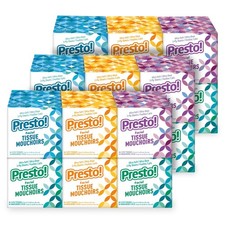 Amazon Brand - Presto! Ultra-Soft 3-Ply Premium 66 Count (Pack of 18), White